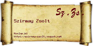 Szirmay Zsolt névjegykártya